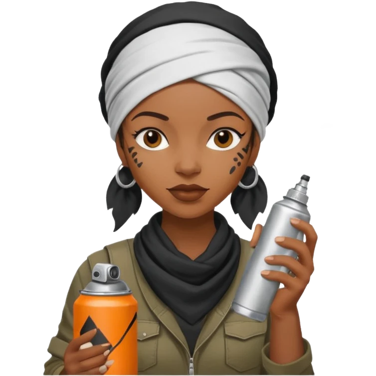 Street Grafitier black woman emoji