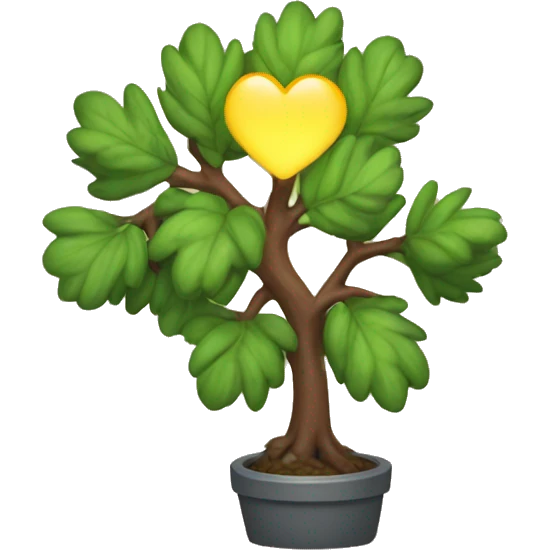 heart shape shrub light  emoji