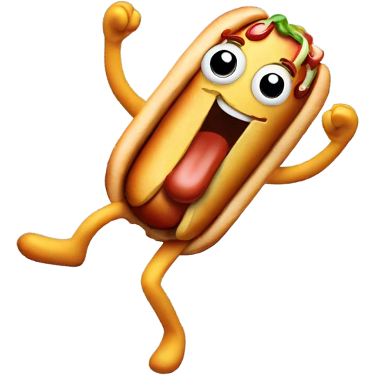 Hotdog dancing  emoji