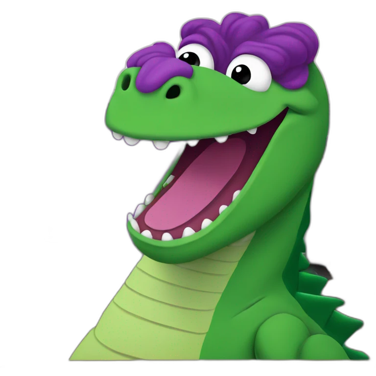 tv barney the dinosaur emoji