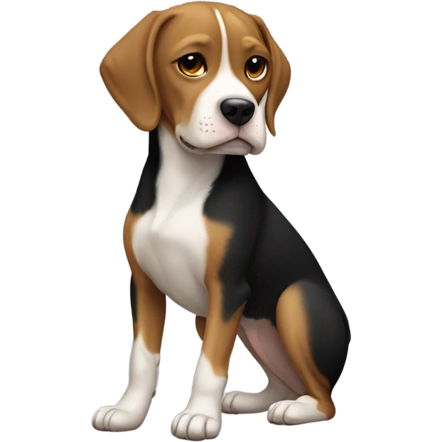 lab beagle Pitbull all black with tan on face and chest and ears emoji
