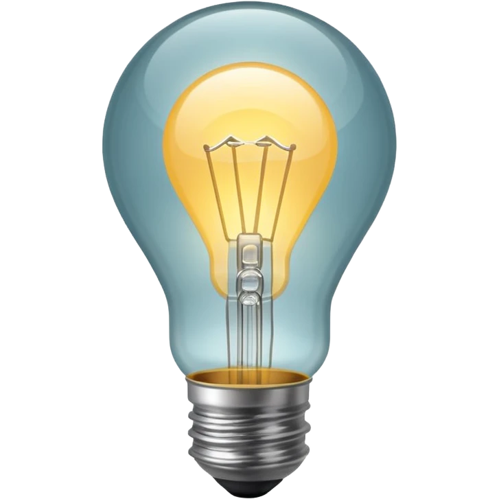 Lightbulb – Clear bulb glowing warmly emoji
