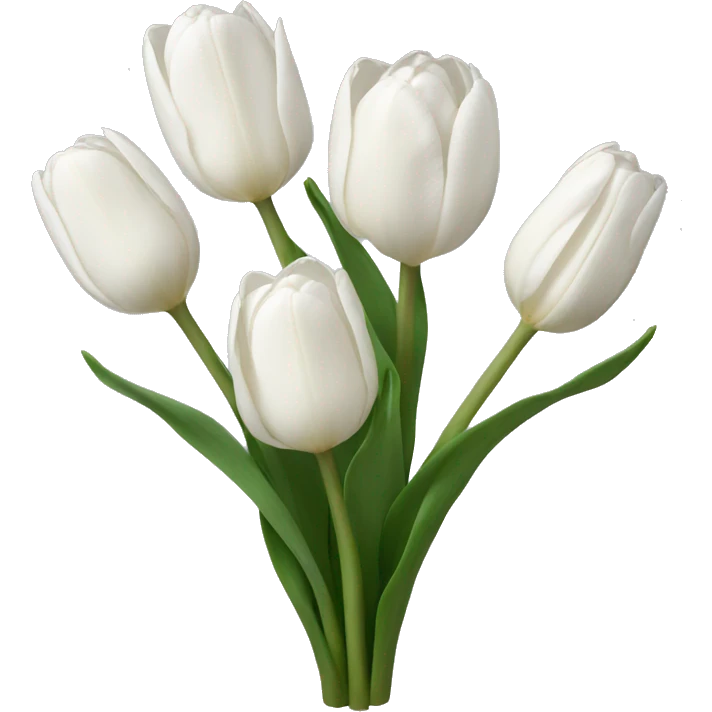 White tulips emoji