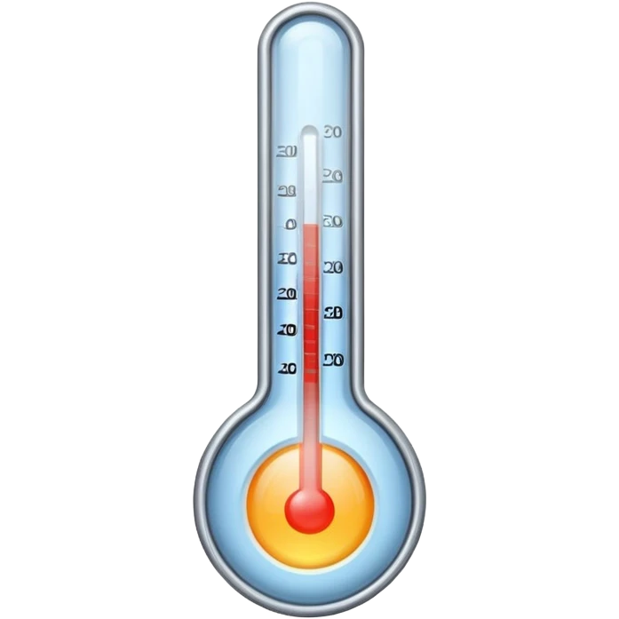 A thermometer at 0°C. emoji