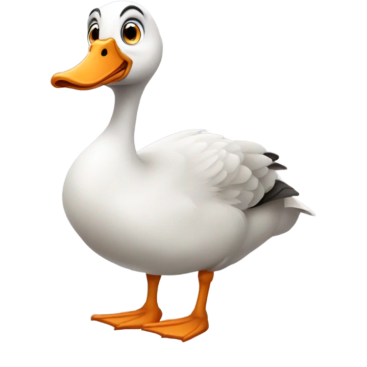 Funny goose emoji