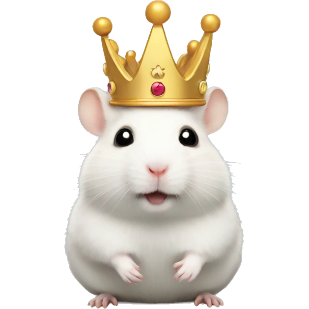 hamster-white with a crown emoji