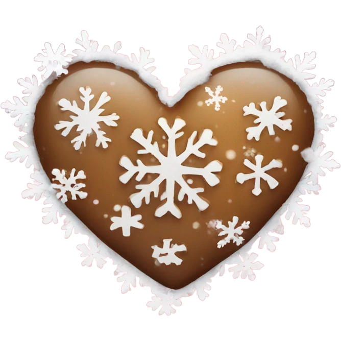 Heart with snowflakes emoji