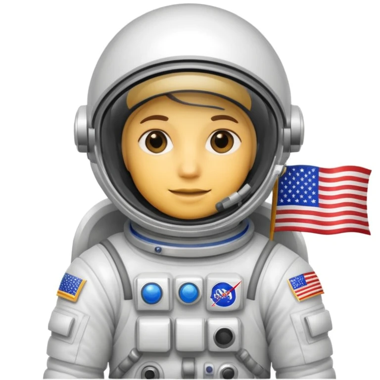 astronaut us flag emoji