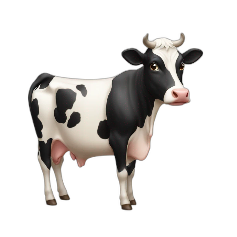 Vache qui boit du lait emoji