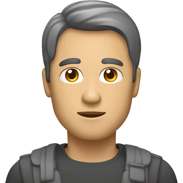 Homme qui réfléchis au-dessus du vide emoji