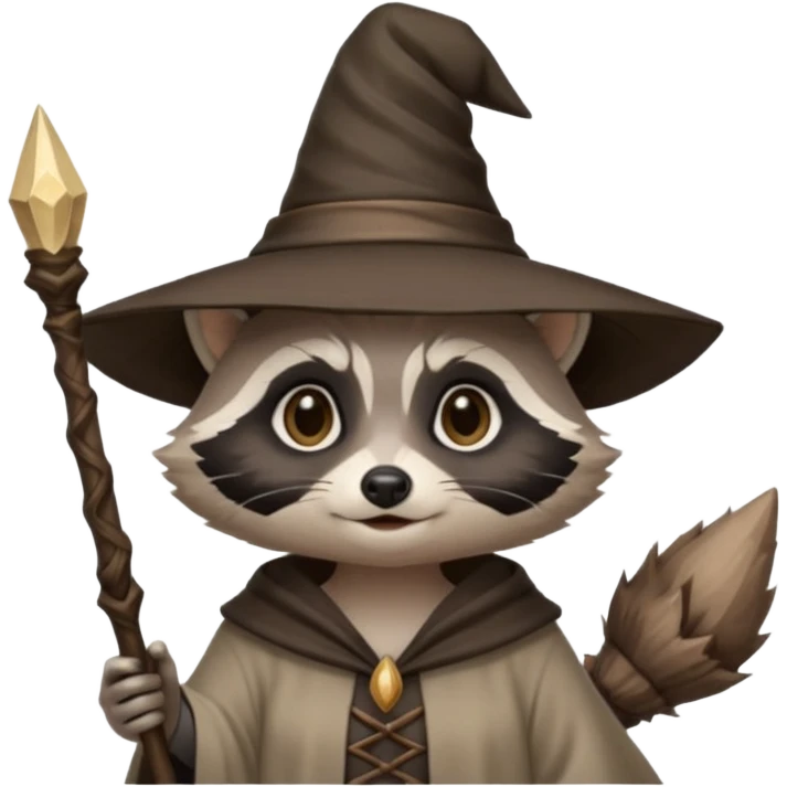 raccoon witch emoji