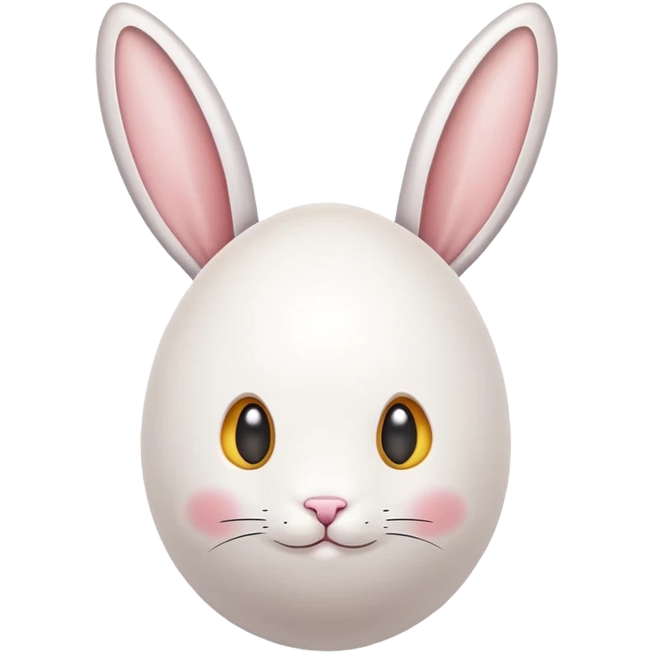  Egg with bunny ears Shape  emoji