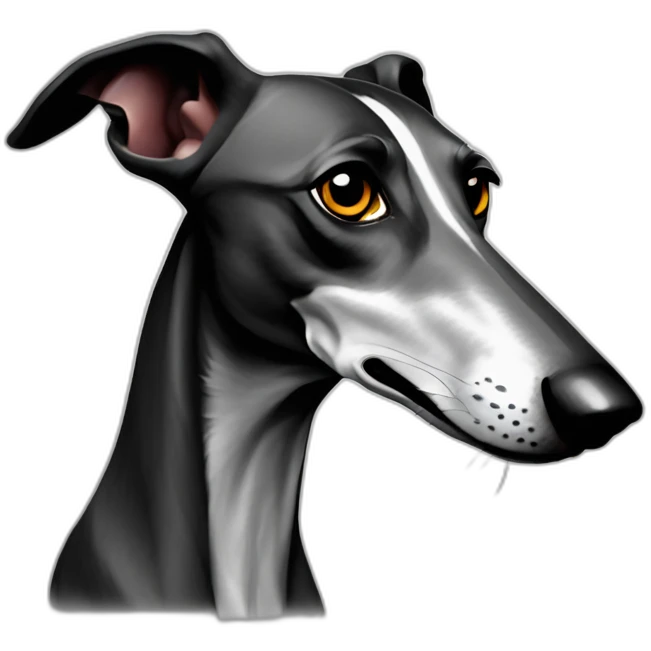 Galgo español barcino oscuro emoji