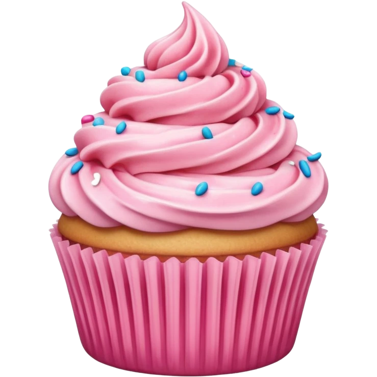 Cupcake with pink icing emoji