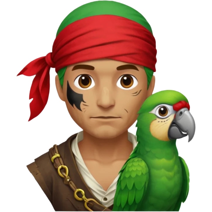 pirate and parrot emoji