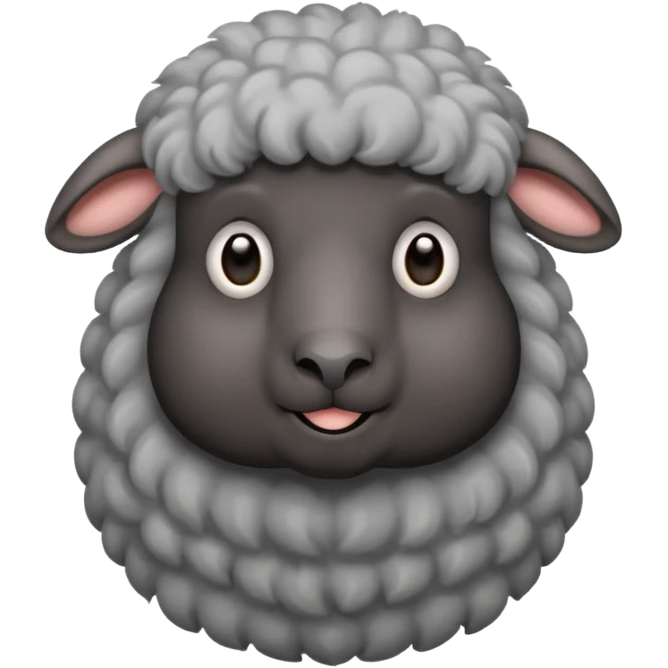 Oveja negra con canas emoji