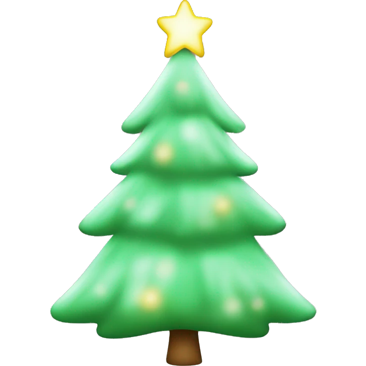 white and light green cute christmas tree emoji