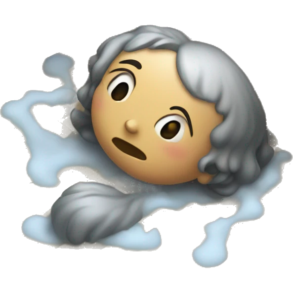 Laying down on shower floor sick emoji