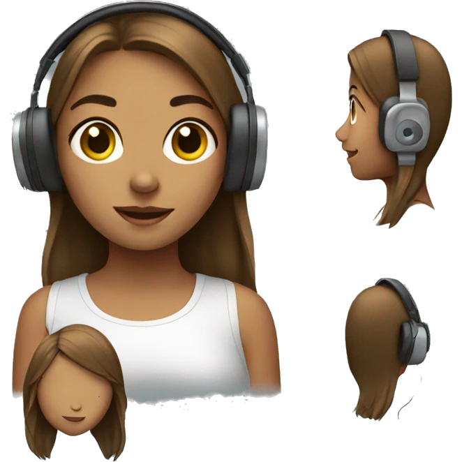 girl with headphone  emoji