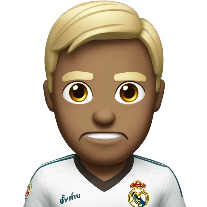 a emoji telling hala Madrid with a angry face emoji