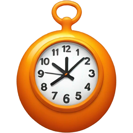 time orange emoji