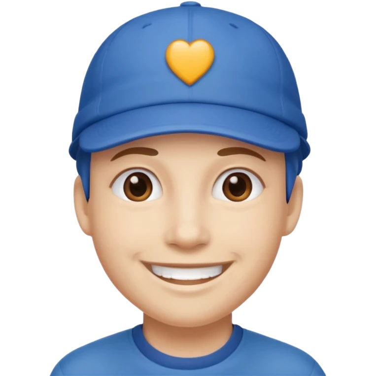 وجه مع كاب ازرق emoji