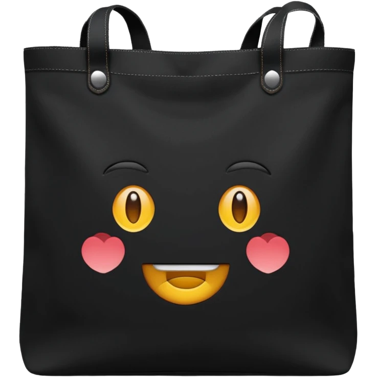 tote bag negra emoji