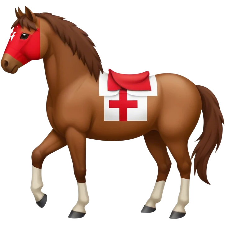 horse Tongan flag emoji