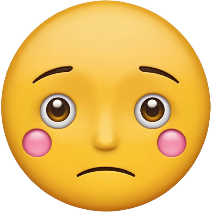 two emojis not happy stuck together no pink cheeks only two  emoji