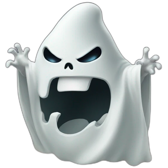 angry ghost emoji