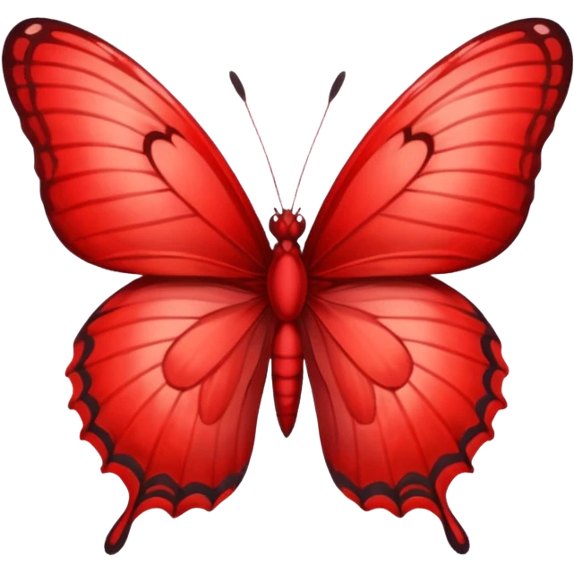 UNA MARIPOSA ROJA, PERO DEBE SER UN ROJO UN PELÍN CLARO. emoji
