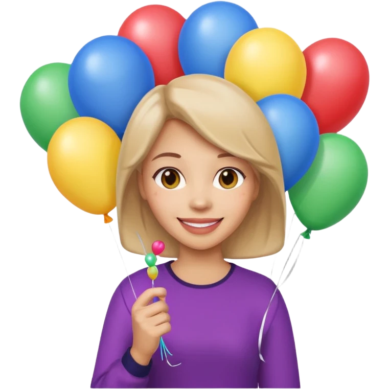 Balloon holder woman emoji