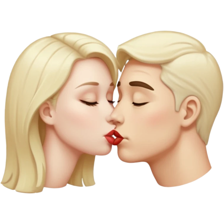 Sarcastically kissing emoji