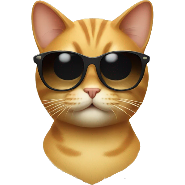 Cat with sunglasses emoji