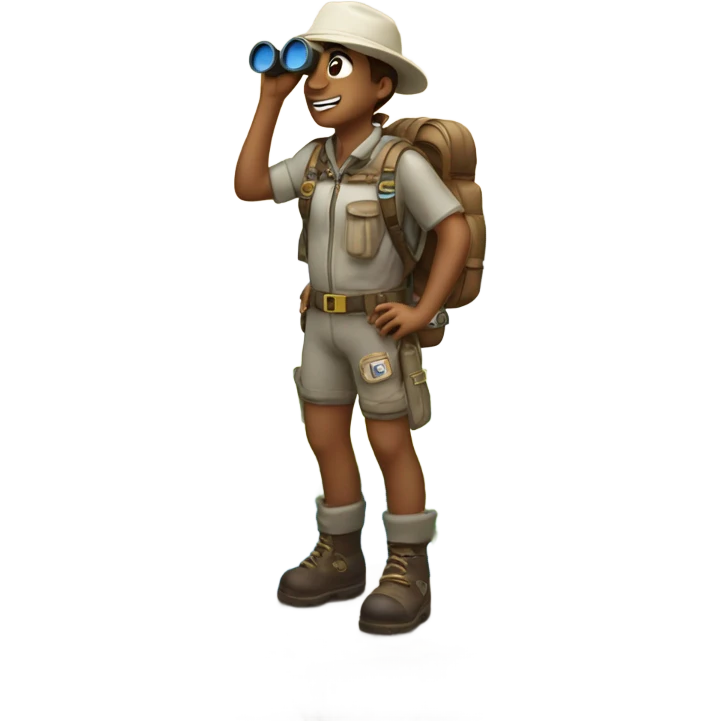 explorer on top of earth emoji