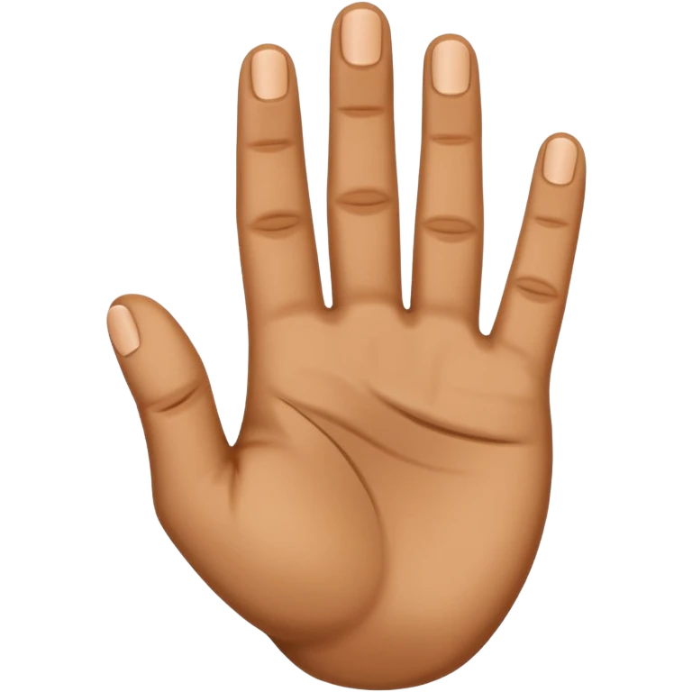 Really can't you follow instructions, I said Hand with 3 straight fingers and one bent towards the palm (the 3rd finger) should be 4 fingers and a thumb with the 3rd finger obviously cured intowards the palm emoji