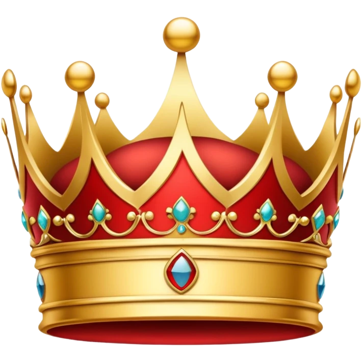Crown with gold and a red part for the top emoji