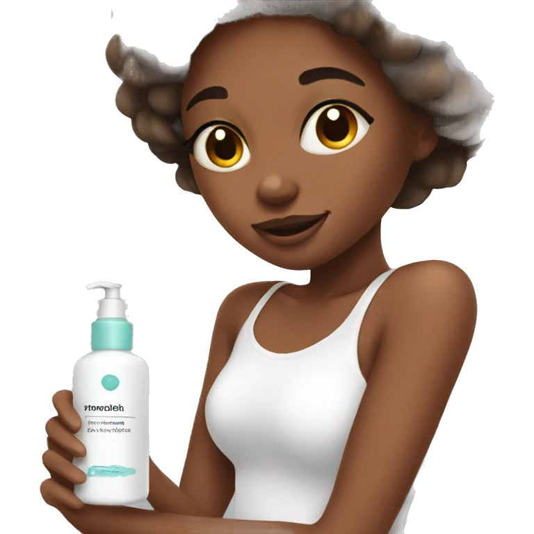 girl doing skincare emoji