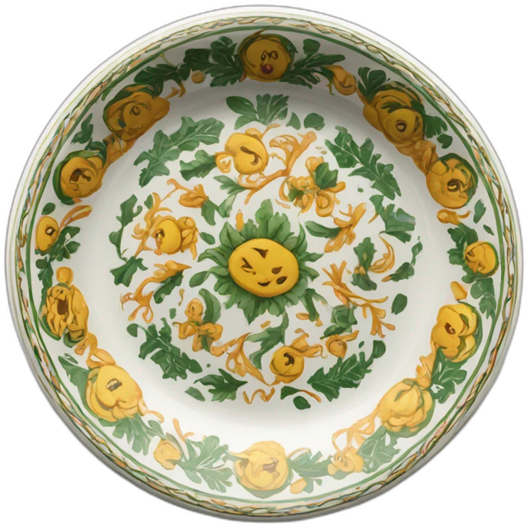 petrikivska ornament plate emoji