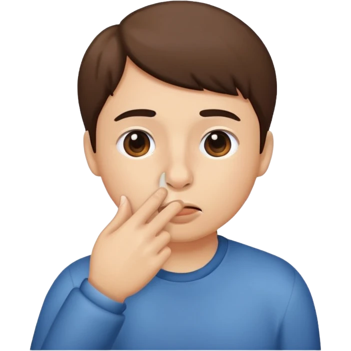Picking nose emoji