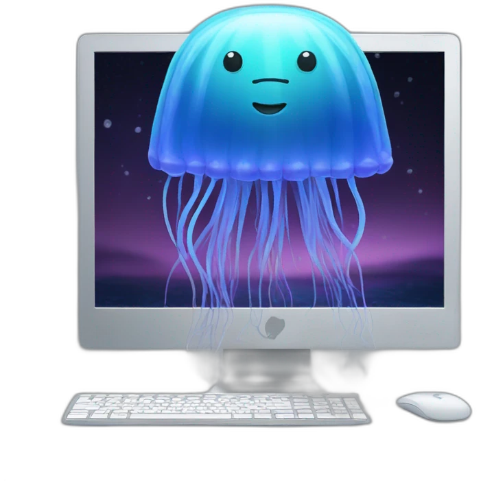 jellyfish-at-a-computer emoji