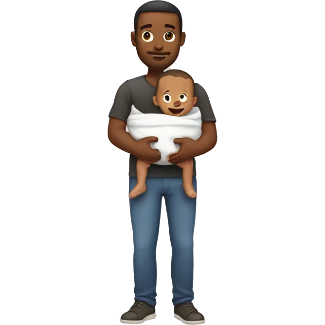 man carrying baby emoji