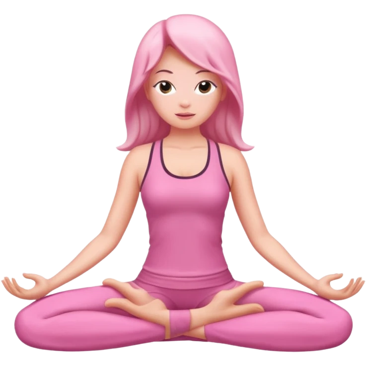 Yoga pink aesthetic emoji