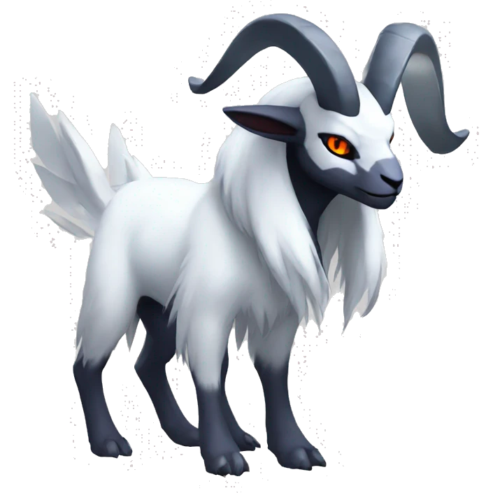 Edgy Cool Absol-Goat-Pokémon Full Body emoji