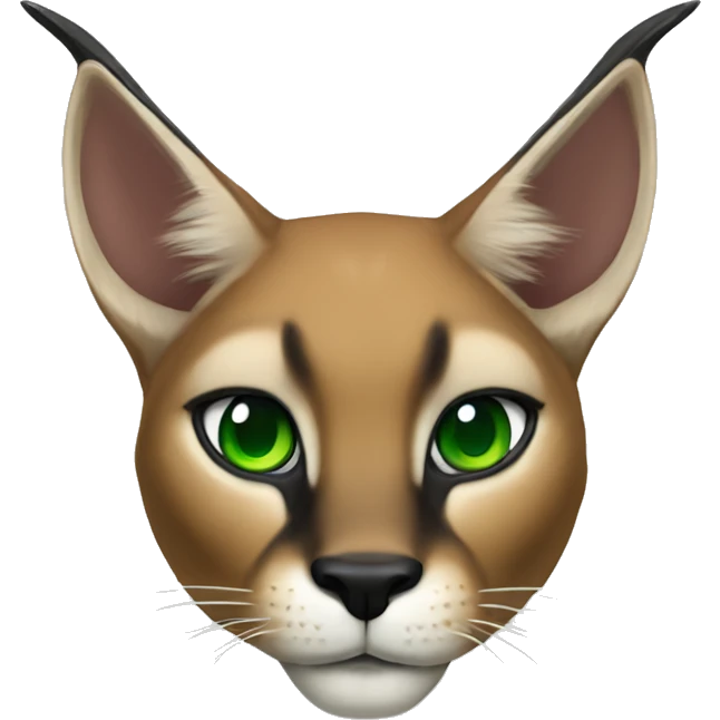 Green eyed caracal iconic  emoji