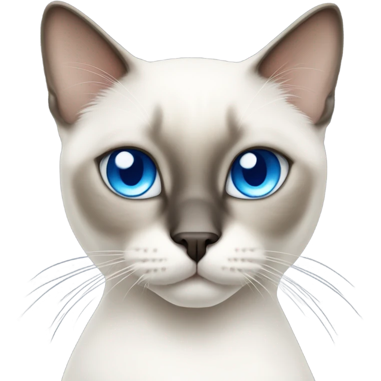 White Siamese cat with blue eyes emoji