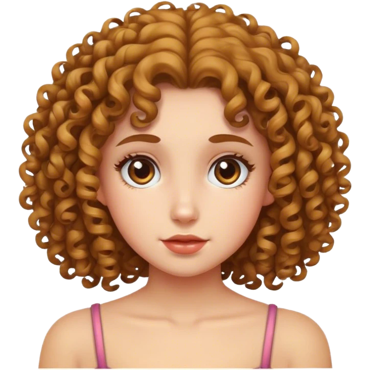 A girl with curly hair emoji