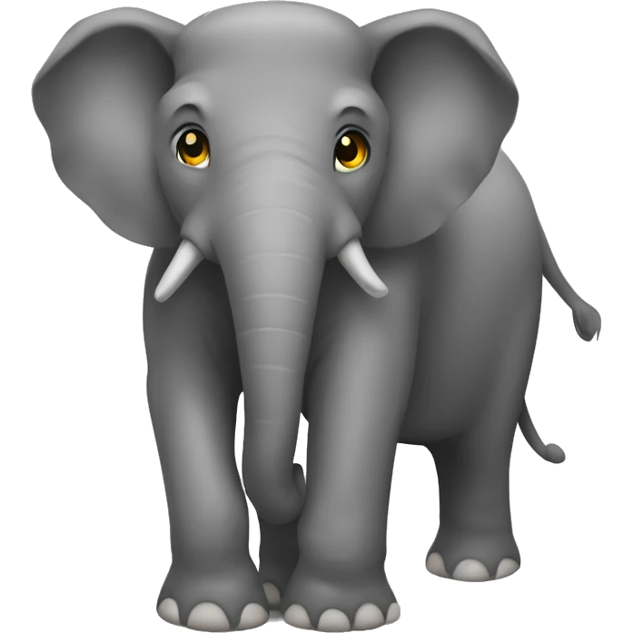 Genera el emoji de un elefante y otro emoji igual pero con una diferencia difícil de notar emoji