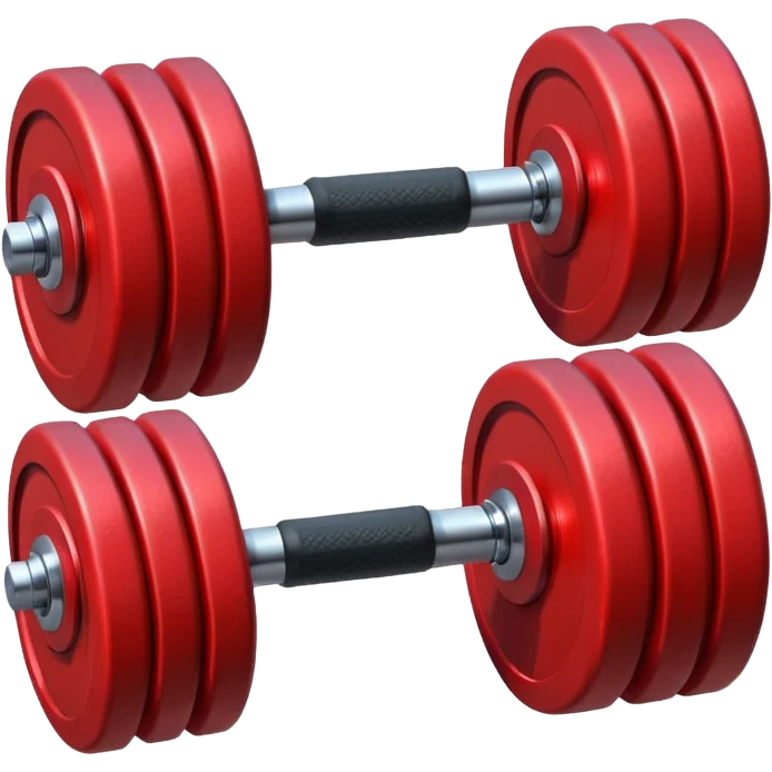 pair of red dumbbells emoji