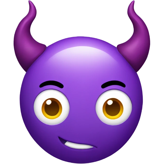 purple heart with purple devil horns emoji
